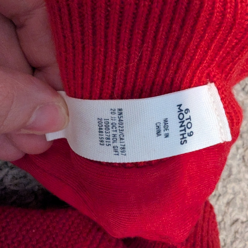 3 For $24 Janie and Jack Vibrant Red Baby Knit Set - Picture 7 of 10
